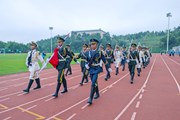 博鱼在线注册举行“喜迎党的二十大 踔厉奋发向未来”主题升国旗仪式
